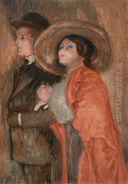 En Promenade Oil Painting by Louis Legrand