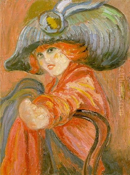 Le Beau Chapeau Oil Painting by Louis Legrand