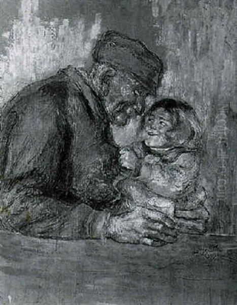 Scene Familiale Oil Painting by Louis Legrand