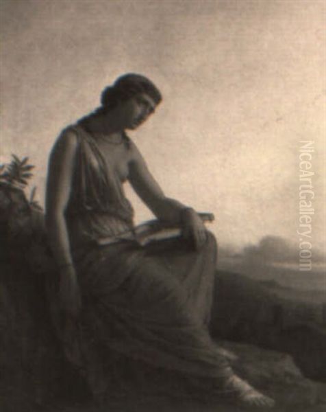 The Lyre Player Oil Painting by Louis Legrand