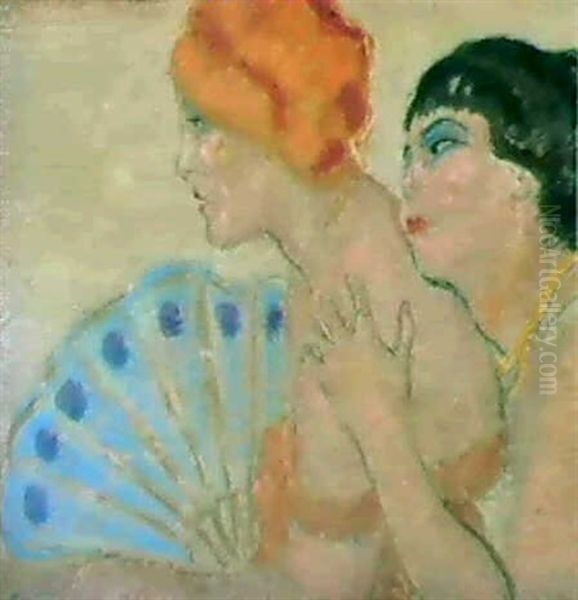 Deux Filles De Joie Oil Painting by Louis Legrand