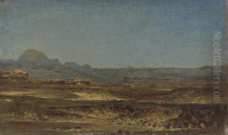 Le Desert Du Sinai Oil Painting by Leon-Auguste-Adolphe Belly