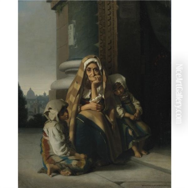 Invito Sacro Oil Painting by Rudolf August Wilhelm Lehmann