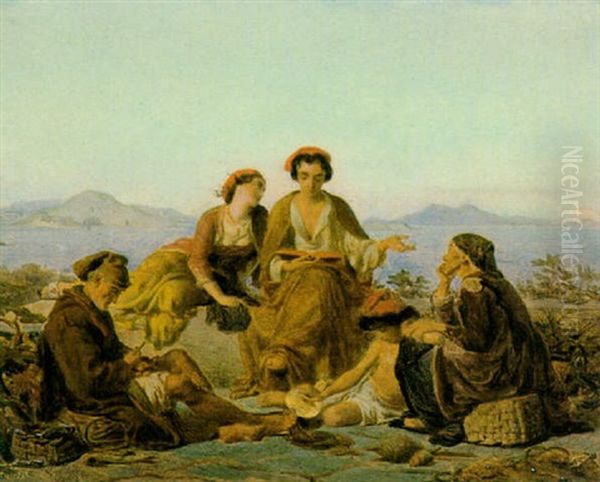 Spannende Erzahlung Oil Painting by Rudolf August Wilhelm Lehmann