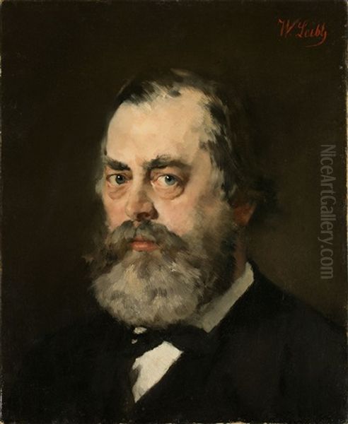 Portrait Of Appellationsrat Stenglein Oil Painting by Wilhelm Leibl