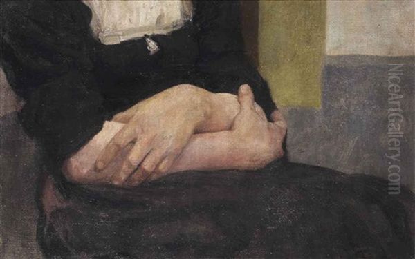 Hands Oil Painting by Wilhelm Leibl