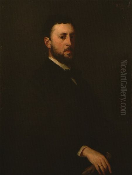 Bildnis Des Geheimen Kommerzienrates Gustav Michels Oil Painting by Wilhelm Leibl