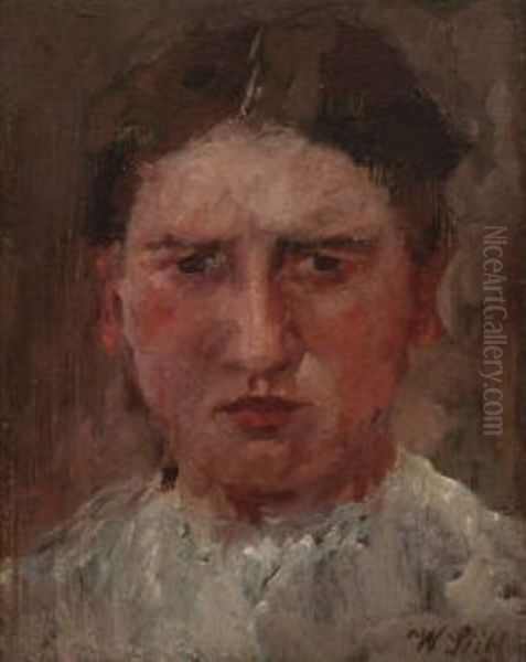 Bildnis Eines Jungen Madchens Oil Painting by Wilhelm Leibl