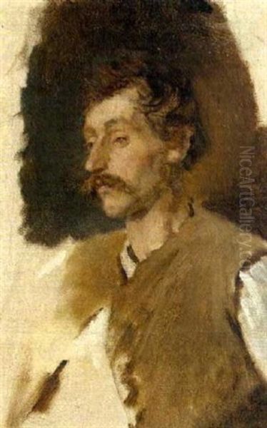 Bayerische Holzknecht Oil Painting by Wilhelm Leibl