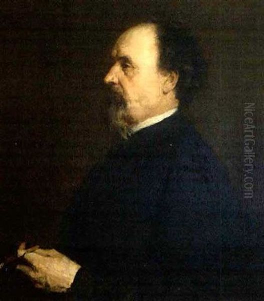 Bildnis Des H. J. Hartzheim Oil Painting by Wilhelm Leibl