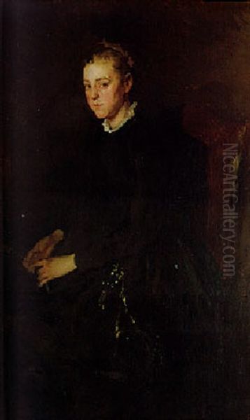 Bildnis Der Tochter Der Frau Klessing Oil Painting by Wilhelm Leibl