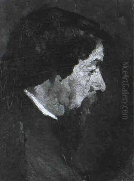 Herrenportrait Oil Painting by Wilhelm Leibl