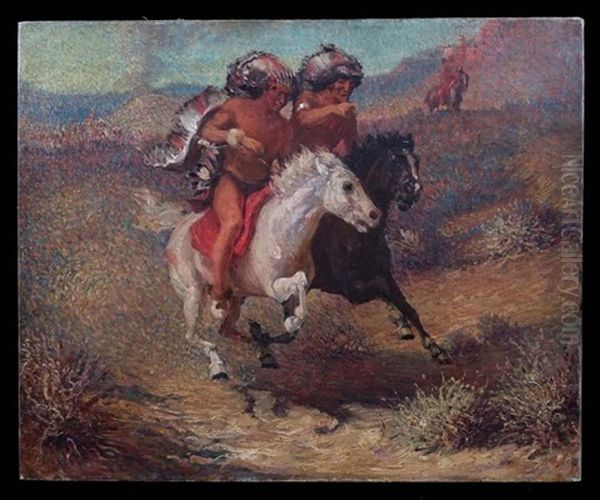 Native Americans On Horseback Oil Painting by William Robinson Leigh