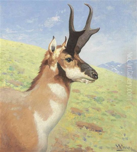 Pronghorn Oil Painting by William Robinson Leigh