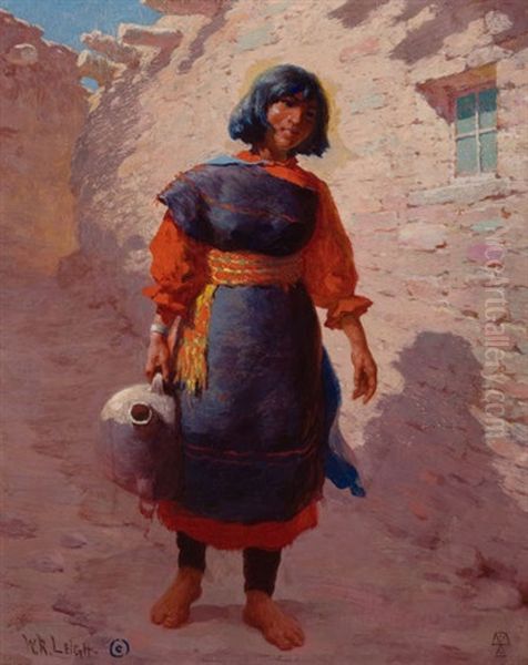 Going For Water (zuni) Oil Painting by William Robinson Leigh