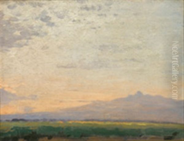 Landscape - Mountains In Background Oil Painting by William Robinson Leigh