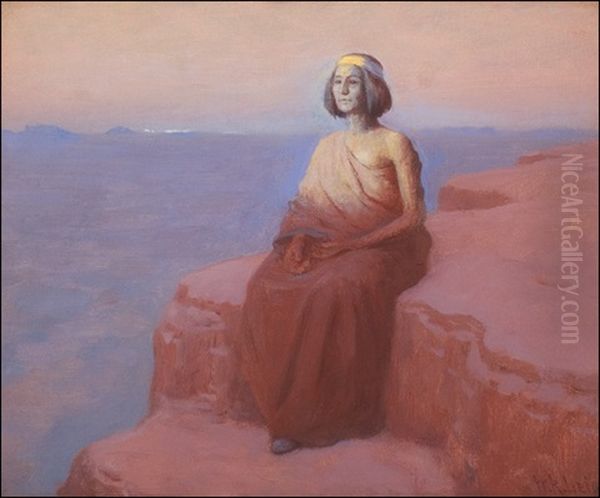 The Setting Sun Oil Painting by William Robinson Leigh