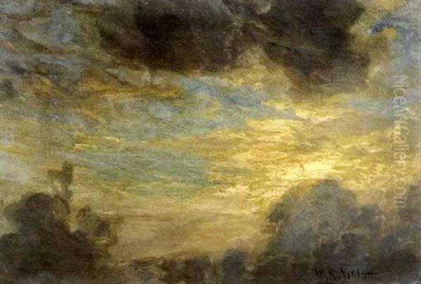Cloud Study Oil Painting by William Robinson Leigh