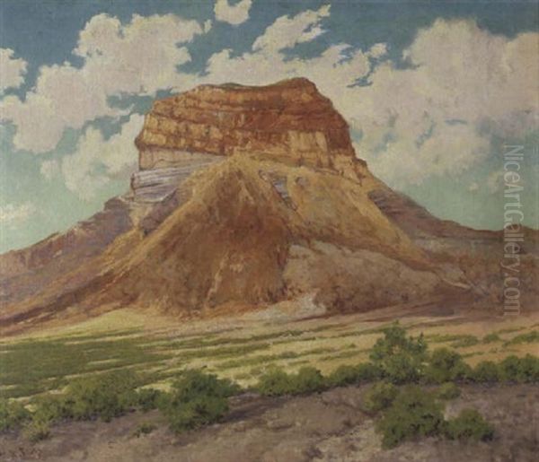 Desert Butte Oil Painting by William Robinson Leigh