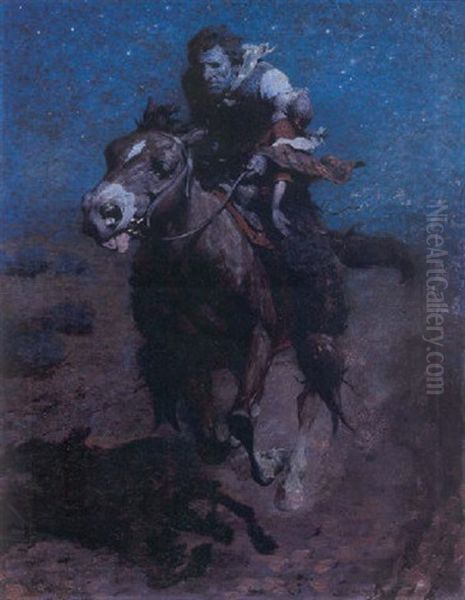 Night Rider Oil Painting by William Robinson Leigh