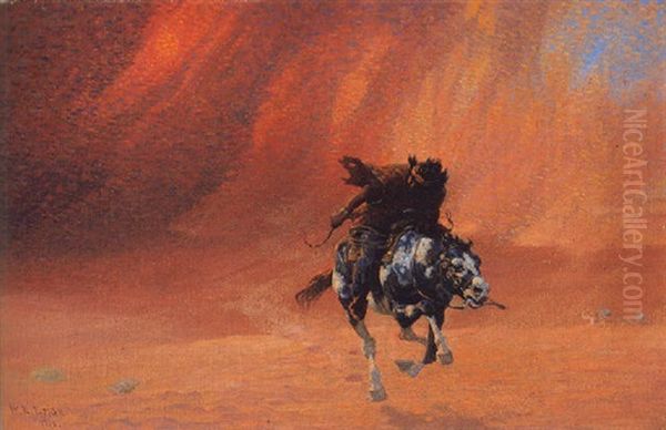 The Sand Storm Oil Painting by William Robinson Leigh