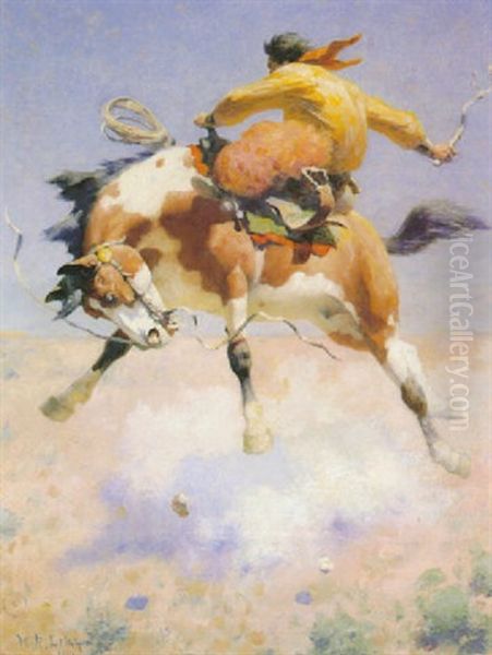 Pulling Leather Oil Painting by William Robinson Leigh