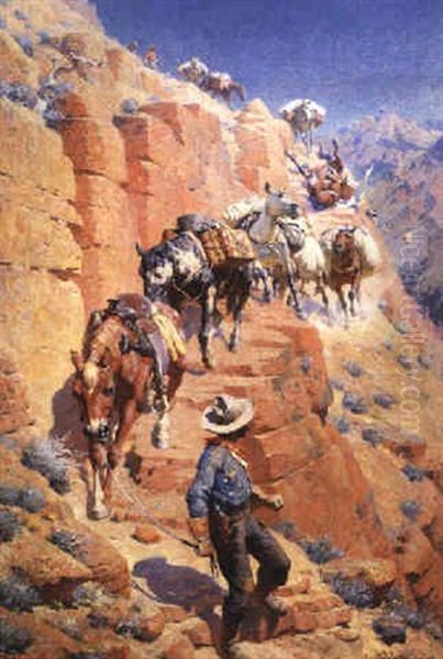 Dangerous Trail Oil Painting by William Robinson Leigh