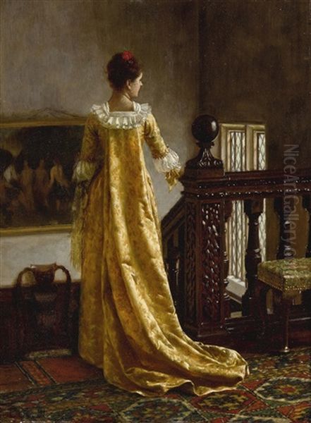 Qui M'aime Me Suit (who Loves Me Follows Me) Oil Painting by Edmund Blair Blair Leighton