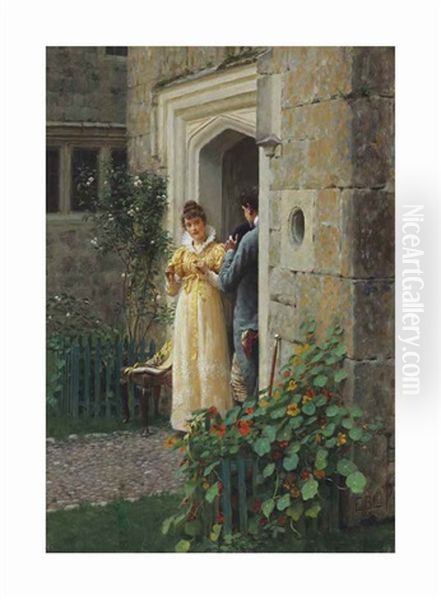 The Request Oil Painting by Edmund Blair Blair Leighton