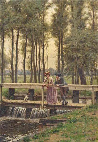 The Trysting Place Oil Painting by Edmund Blair Blair Leighton