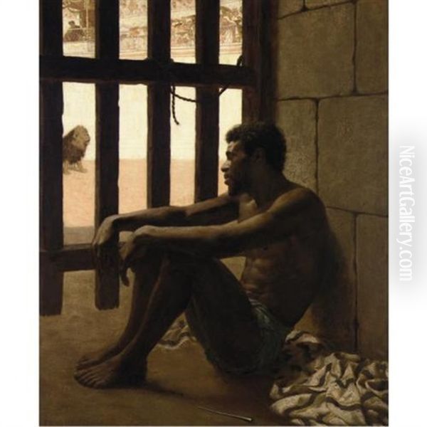 A Christian Martyr Oil Painting by Edmund Blair Blair Leighton