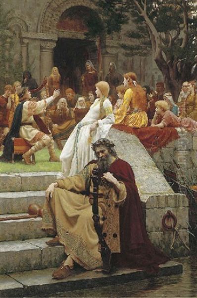 Fame Oil Painting by Edmund Blair Blair Leighton