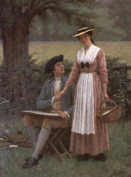 The Lord Of Burleigh, Tennyson Oil Painting by Edmund Blair Blair Leighton