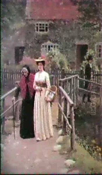 A Wistful Glance Oil Painting by Edmund Blair Blair Leighton