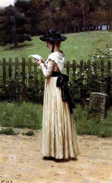 The Love Letter Oil Painting by Edmund Blair Blair Leighton