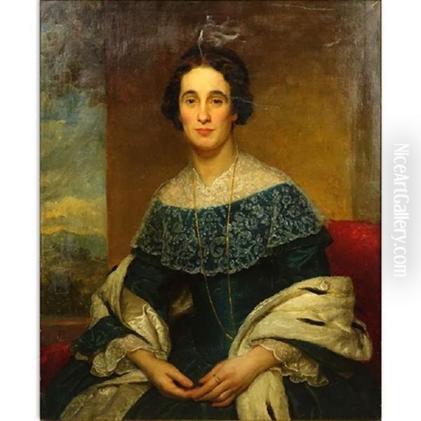 Portrait Of A Lady Oil Painting by Lord Frederick Leighton