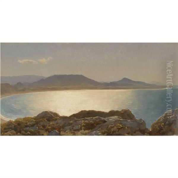 Bay Scene, Island Of Rhodes Oil Painting by Lord Frederick Leighton