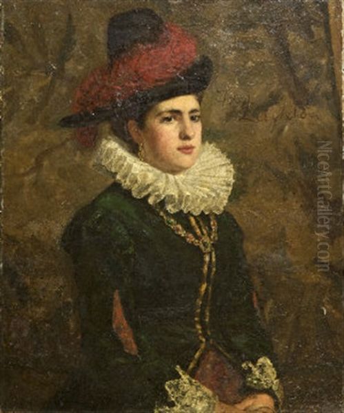 Portrait Of A Girl Oil Painting by Lord Frederick Leighton