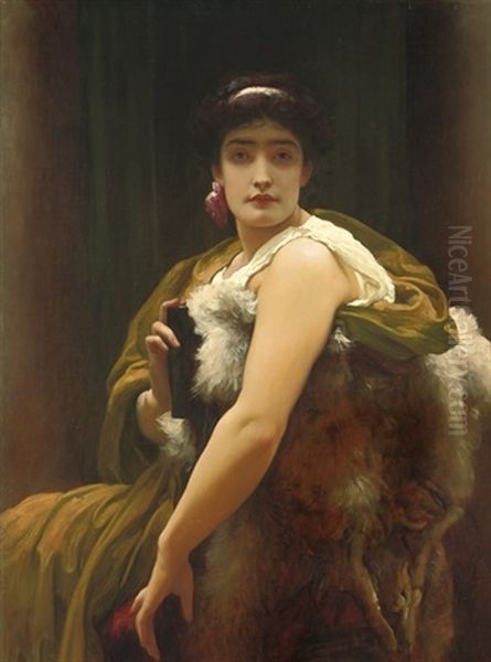 Twixt Hope & Fear Oil Painting by Lord Frederick Leighton