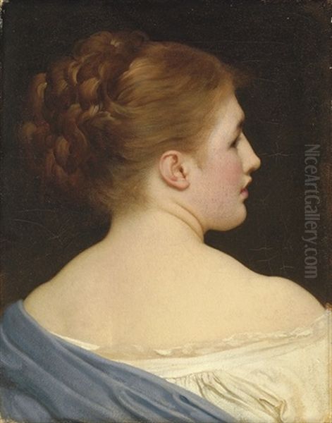 Lily Oil Painting by Lord Frederick Leighton