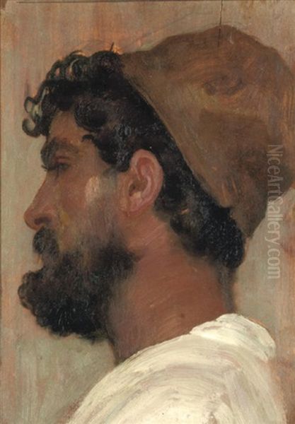 Study Of A Head For Captive Andromache Oil Painting by Lord Frederick Leighton