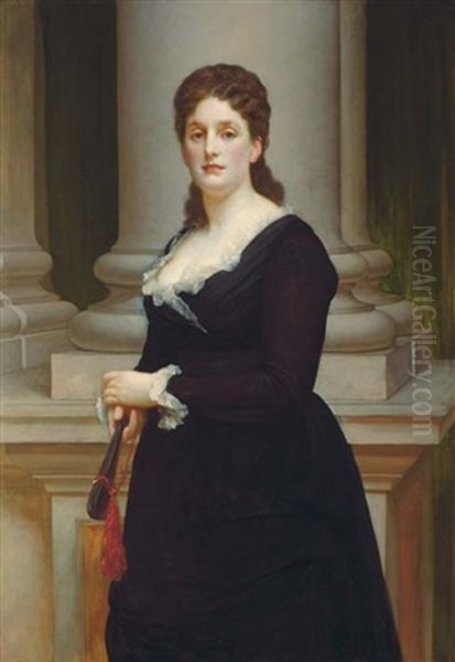 Mrs Stephen Ralli Oil Painting by Lord Frederick Leighton