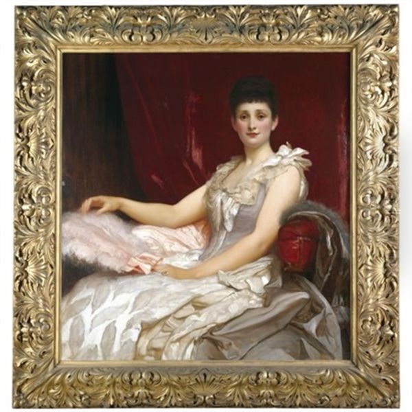 Portrait Of Amy Augusta, Lady Coleridge Oil Painting by Lord Frederick Leighton