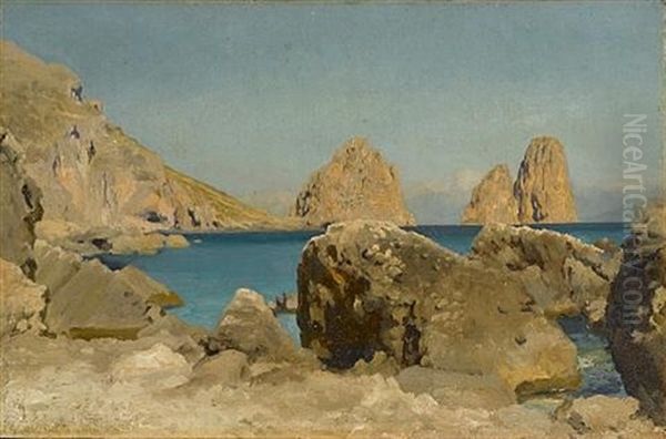 Rocks Of The Sirens, Capri Oil Painting by Lord Frederick Leighton