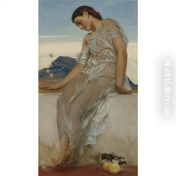 The Knucklebone Player Oil Painting by Lord Frederick Leighton