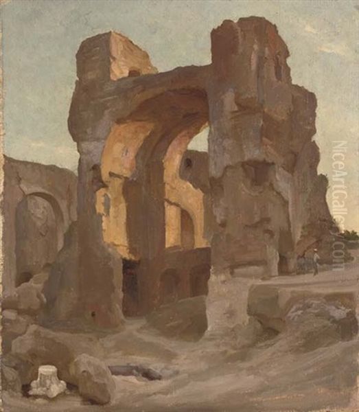 The Baths Of Caracalla Oil Painting by Lord Frederick Leighton