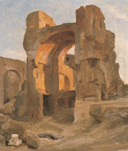 Baths Of Caracalla, Rome Oil Painting by Lord Frederick Leighton