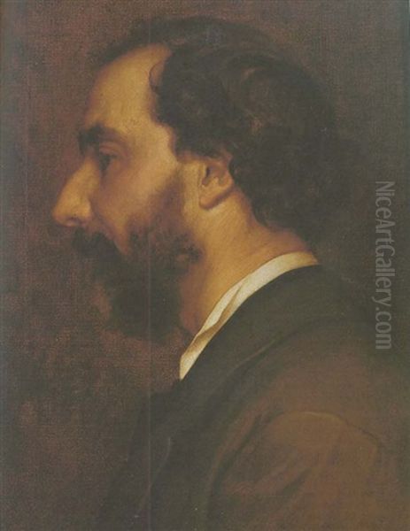 Portrait Of Professor Giovanni Costa Oil Painting by Lord Frederick Leighton