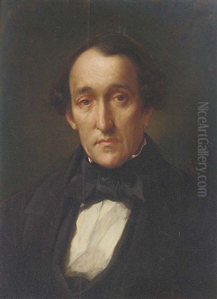 Portrait Of Dr. Frederic Septimus Leighton, The Artist's Father Oil Painting by Lord Frederick Leighton