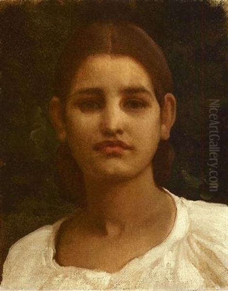 Head Of A Girl Oil Painting by Lord Frederick Leighton